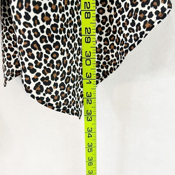 Michael Michael Kors Leopard Print Off the Shoulder Asymmetrical Hem Top Size 2X - Picture 7 of 7